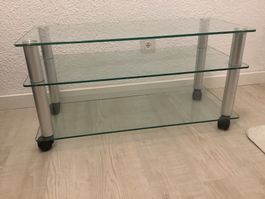Meuble télé en verre