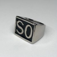 Herrenring - Massiv - Edelstahl -  SO - Grösse 54