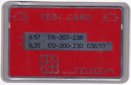 Landis & Gyr TEST CARD British Telecom (rote Rückseite)