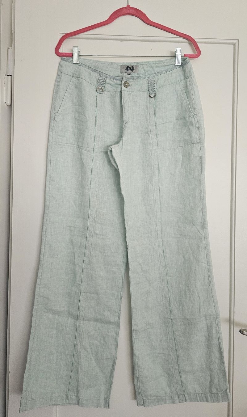 Nile Pantaloni: Leinenhose NILE hellgrün Grösse M 100% Leinen – Usato da Aarau venduto da Mery6