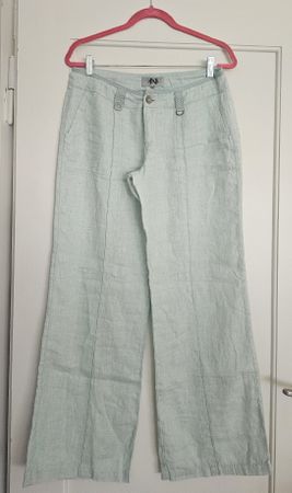 Leinenhose NILE hellgrün Grösse M 100% Leinen