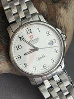 Montre homme Le Temps Saphir acier cadran blanc 41 mm