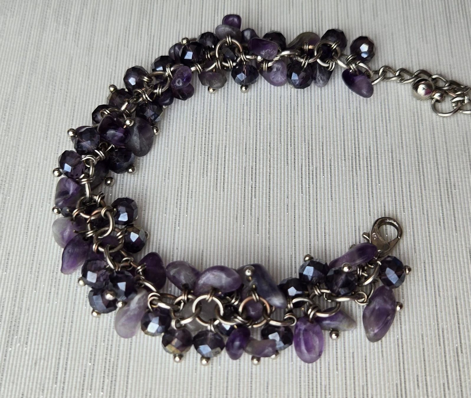 Bracciali & Braccialetti: Amethyst Armband, Silberfarben, elegant & zeitlos – Usato da Rheinsulz venduto da Dred 2