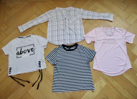 2 T-Shirts, 1 Hemd, 1 Sportshirt, Damen, Gr. M, FB Sister