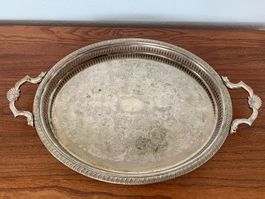 Versilbertes Servier Tableau / Tablet