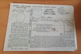 Reise-Billet von 1915