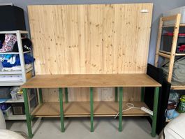 Werkbank mit Rückwand