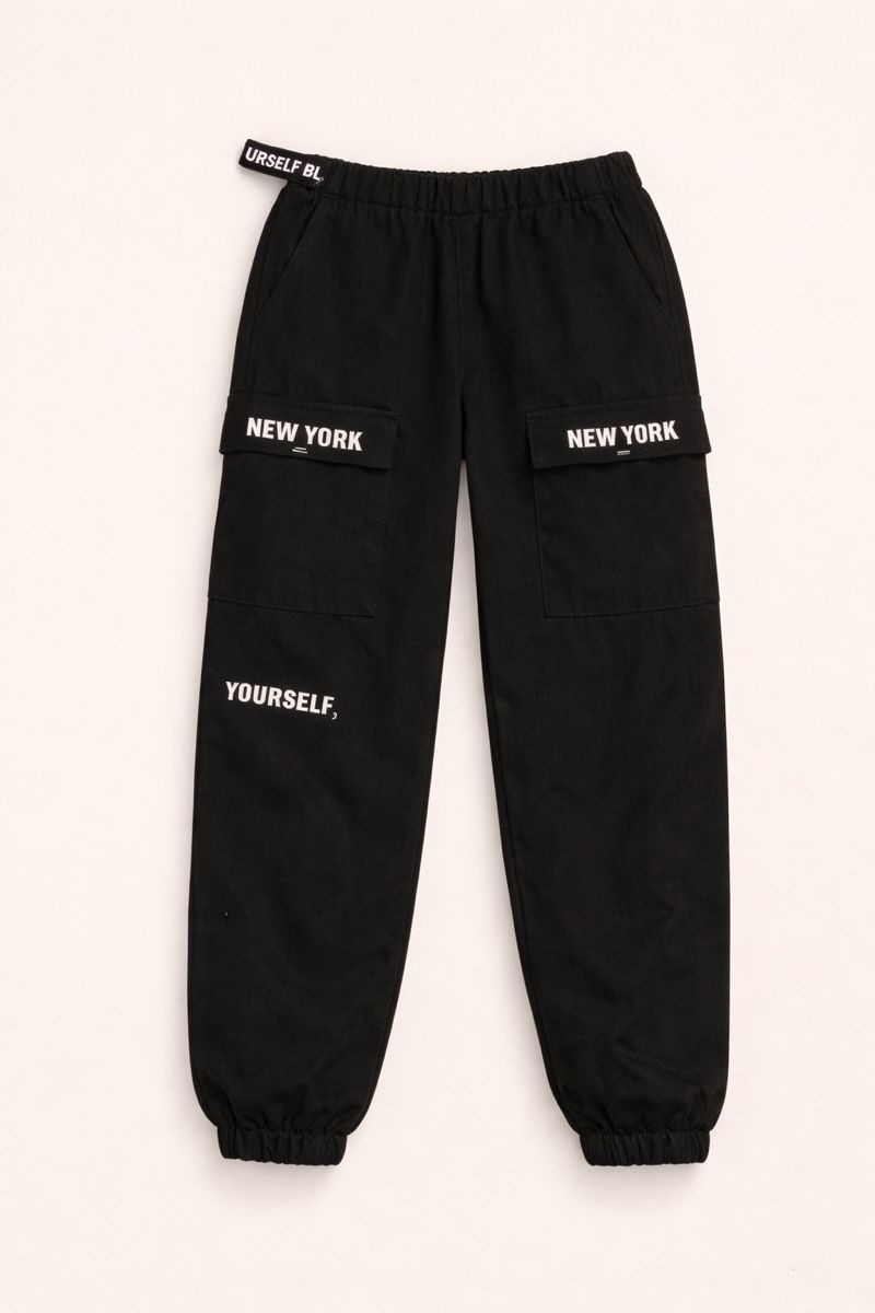 Pantaloni: PANTALON CARGO NOIR ENFANT – Nuovo (secondo la descrizione) da Lausanne venduto da mar_6snp 1