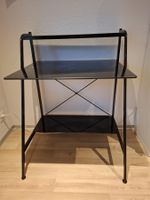 Schreibtisch aus Glas und Metall, neuwertig, schwarz. 54 ...