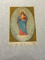 Antikes Andachts- Heiligenbild mit Jesusbildnis datiert 1885