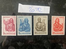 38Fr 1961 Evangelisten Frankaturware ** Nr. 381 382 383 384