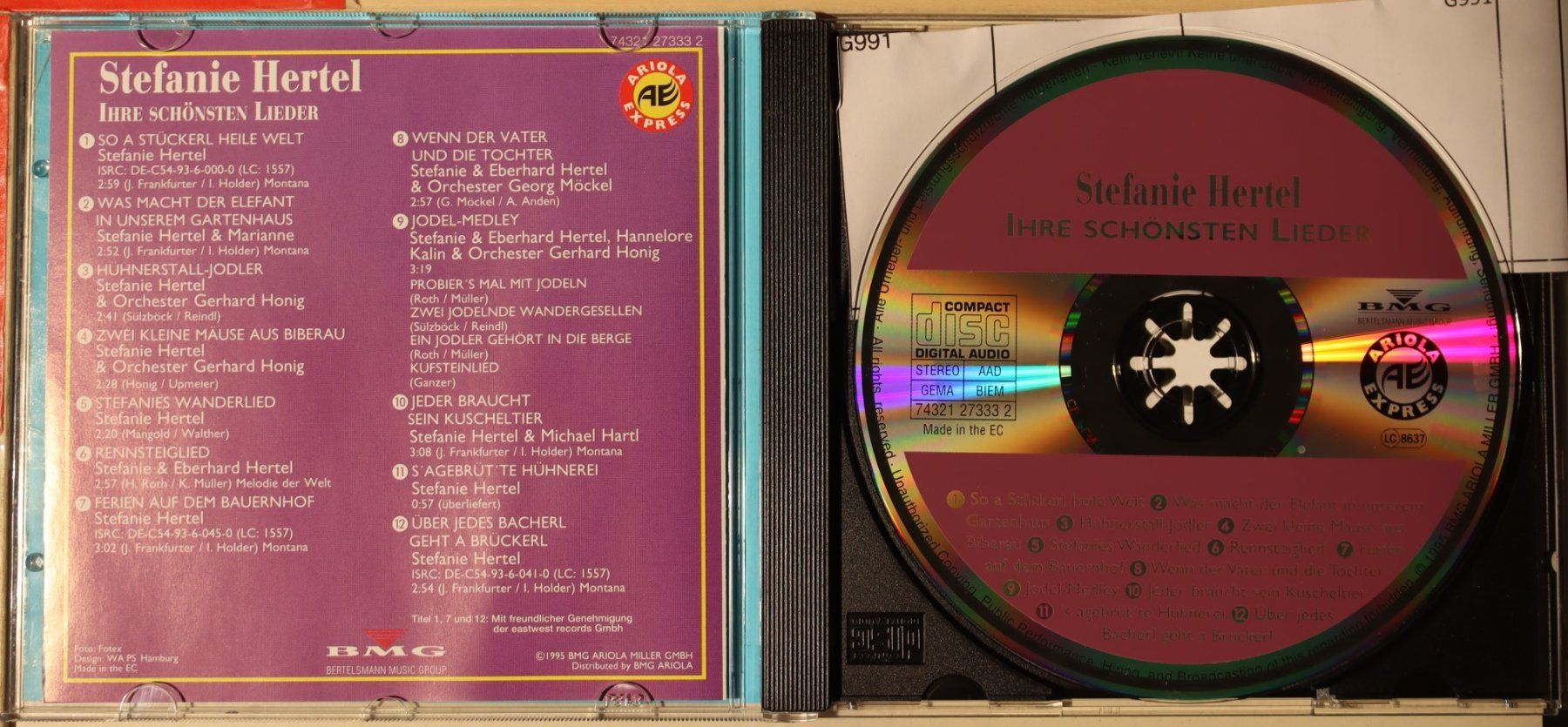 CD: Stefanie Hertel – Ihre Schönsten Lieder – Usato da Luzern venduto da CONTENTI 1