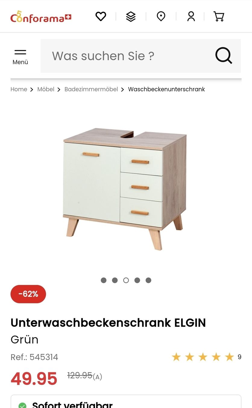 Conforama Badezimmermöbel: Unterwaschbeckenschrank – Neu und originalverpackt aus Auw von sce_5jd2