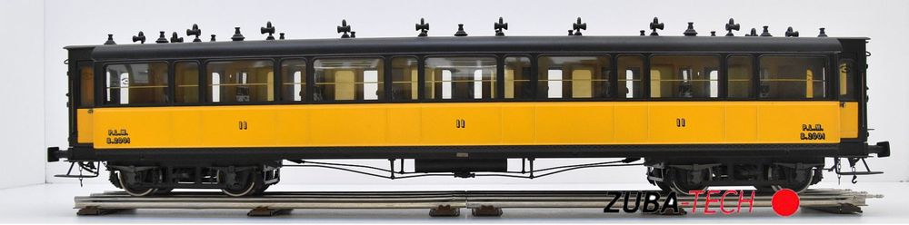 Voiture 1ère Classe PLM Elettren Échelle 0 - Laiton, Référence A.2301, Boîte D'origine - Neuf