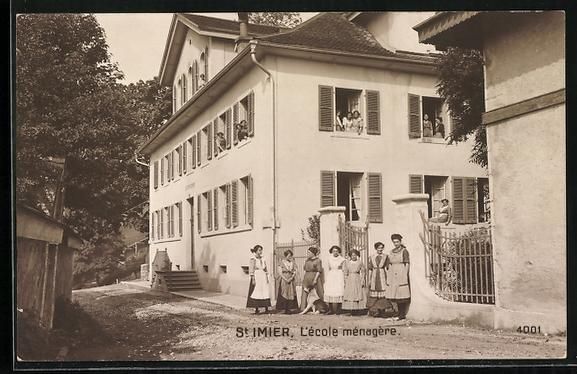 Cartoline postali: AK St. Imier, L'école ménagére, 1915 – Usato da Berlin venduto da bartko-reher