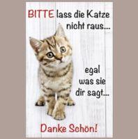 🔥 BITTE LASS DIE KATZE NICHT RAUS Blechschild🎀 20x30 OVP🔥
