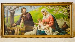 Vintage Wand-Bild «Heilige Familie bei der Arbeit»