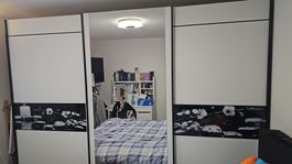 Schiebetürenschrank mit Spiegel weiss gebraucht
