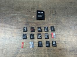 MicroSD SD Karten Set Konvolut mit Adapter, gebraucht