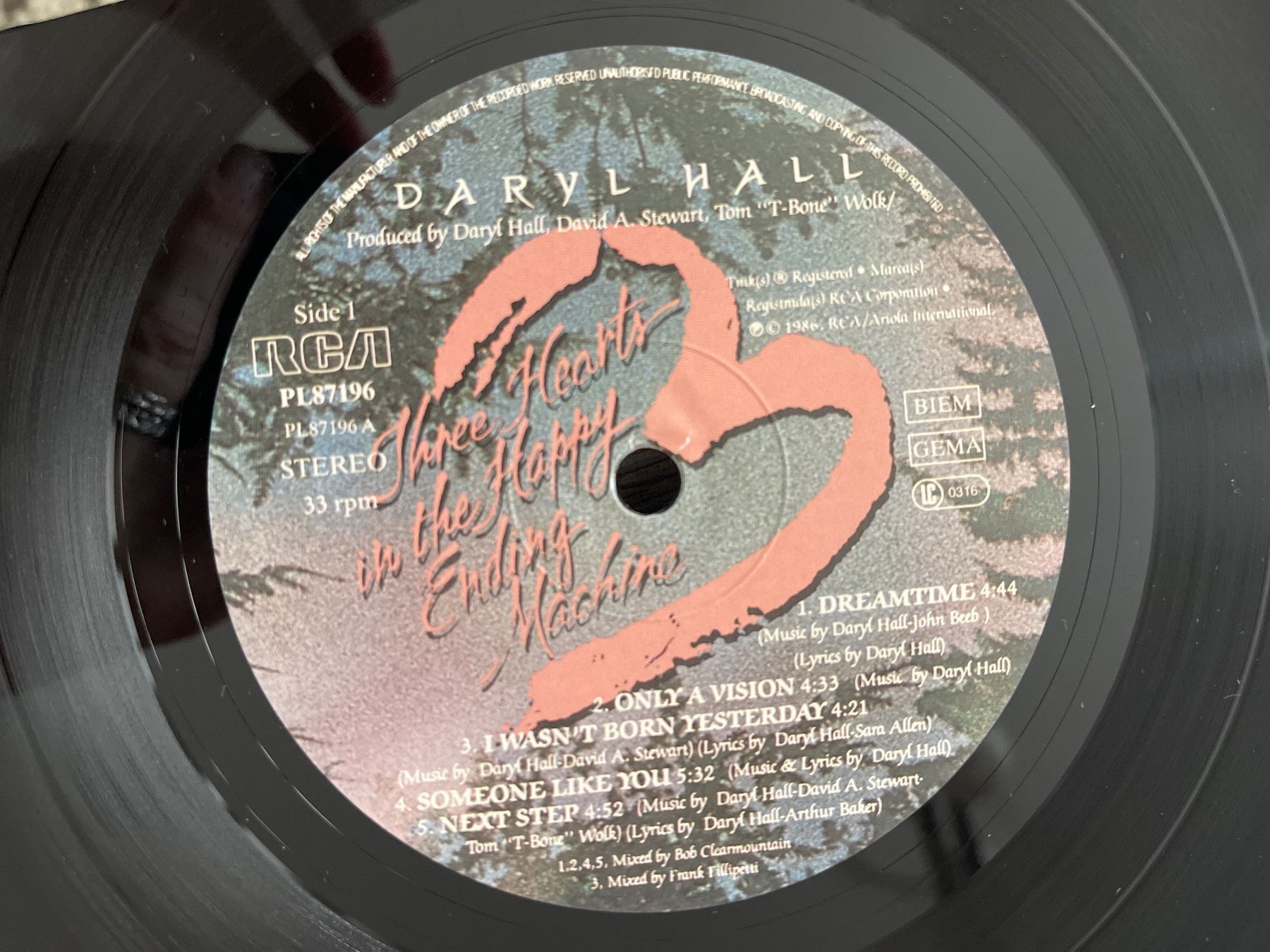 Schallplatten: A324/Daryl Hall - Three Hearts-Happy Machine – Gebraucht aus Frutigen von Philippe_jsp 2
