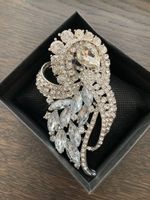 Wunderbare, grosse Kristall Brosche, neu, OVP