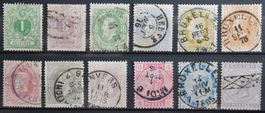 Belgien ex. Kat. 23-38 (*)/gest. 1869/83 Kat. 132 Euro