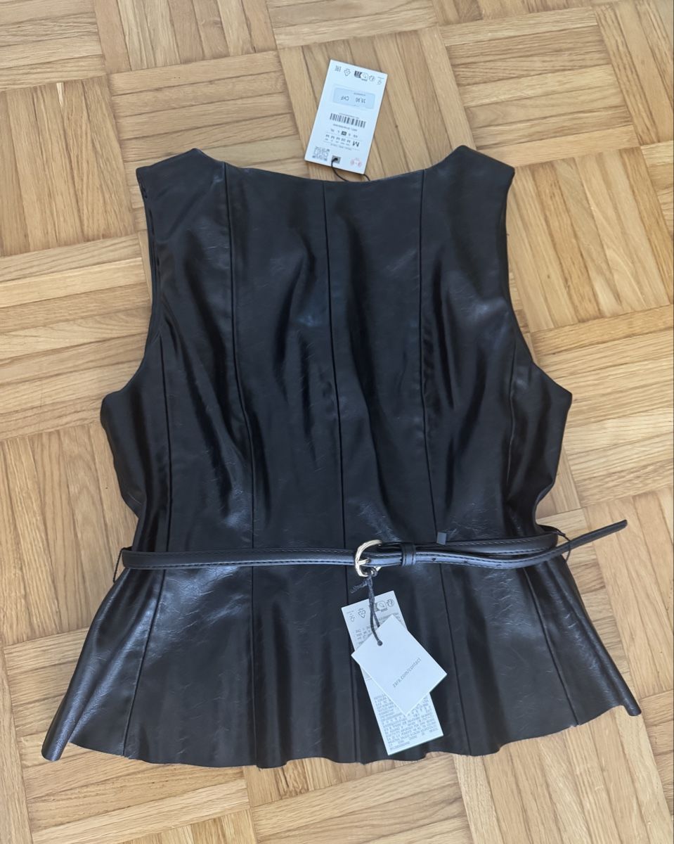 Zara Top: ZARA Kunsleder Top Gr. M – Nuovo e nell'imballaggio originale da Wetzikon ZH venduto da tuna83 1