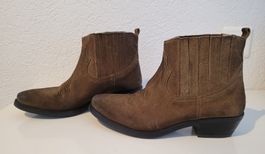 Kiwi Stiefeletten Boots Gr 40 Leder Braun vintage