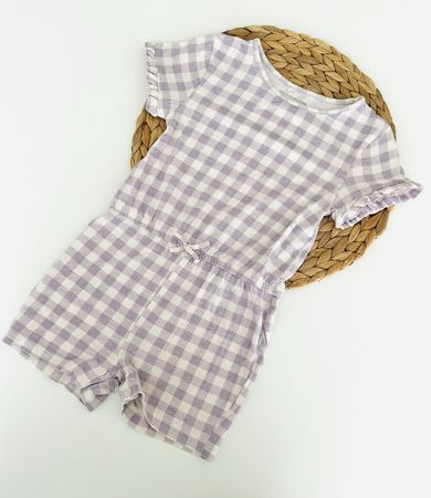 Combishort bébé fille Primark 3 ans (96cm) vichy lilas 💜