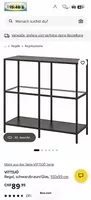 Ikea Regal Schwarzbraun mit Glas