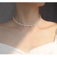 2mm Süsswasserperlen Kette mit Armband echte