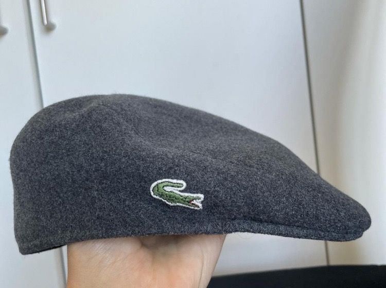 Lacoste flat outlet cap grey