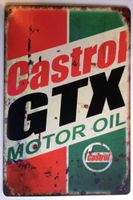 Blechschild Castrol GTX 20 x 30 cm. Kostenfreie Zustellung!