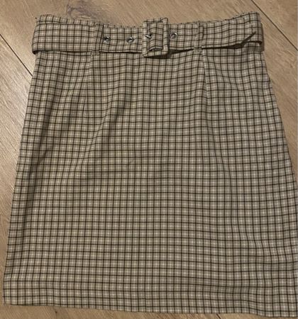 H&M Minirock beige kariert Grösse 34
