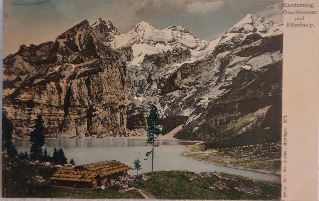 Cartoline postali: KANDERSTEG  -  Oeschinensee & Blümlisalp – Usato da Delémont venduto da Domdom1