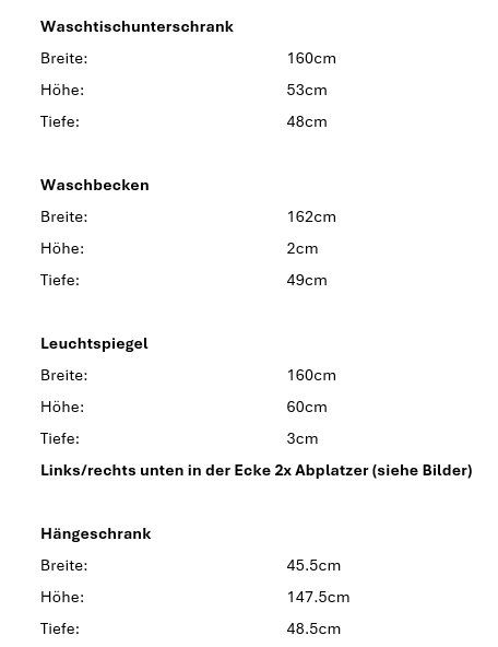 Mobili per bagno: 084 Leicht Badmöbelkombination, braun, Granit, 162cm – Nuovo (secondo la descrizione) da Derendingen venduto da Meisterstuecke 8