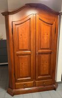 Massivholz-Schrank mit Intarsien – 2 Türen, 2 Schubladen