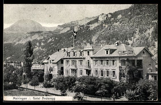 Cartoline postali: AK Meiringen, Hotel Anderegg – Usato da Berlin venduto da bartko-reher