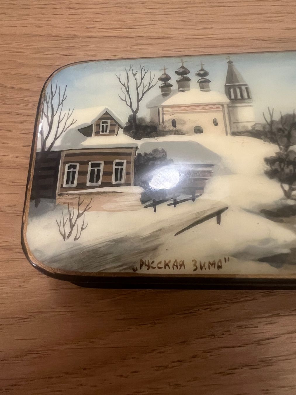 Tutte le decorazioni: Handpainted Lacquer or pen Box with Winter Scene – Nuovo e nell'imballaggio originale da Ebmatingen venduto da dartim 1