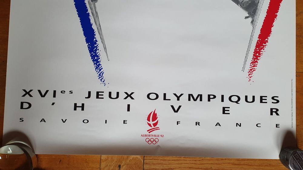 Affiche Vintage J.O. Albertville 1992 - Jeux Olympiques D'hiver - Originale