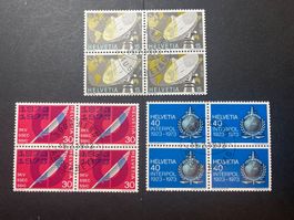 1973 Nr. 520-522 im 4er Block mit ET-Stempel
