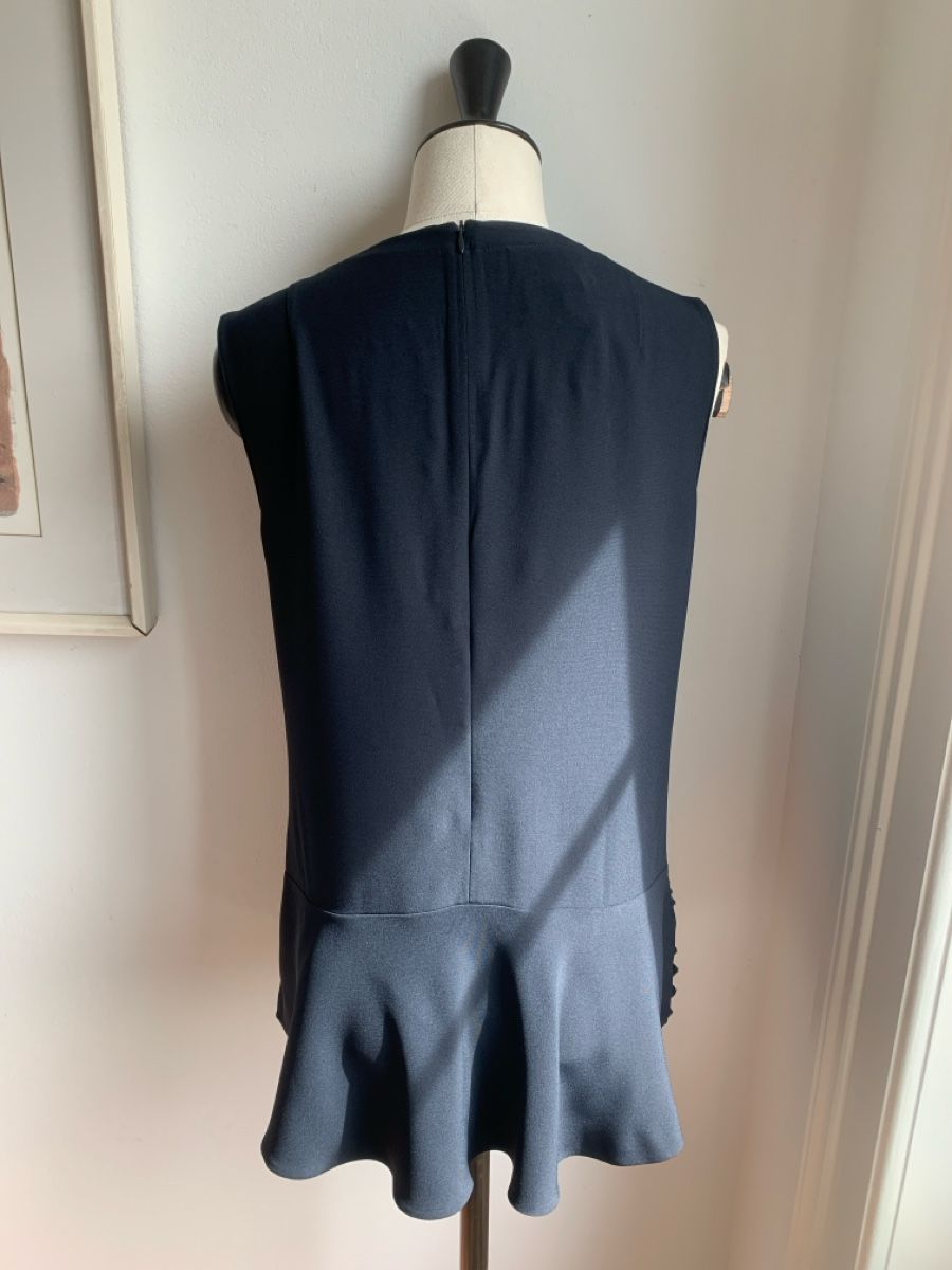 Akris Top: AKRIS: Elegante dunkelblaue Sommer-Bluse, 36 – Nuovo (secondo la descrizione) da Luzern venduto da designluzern 3