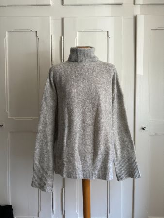 NOISY MAY - Rollkragen Strickpullover hellgrau XL