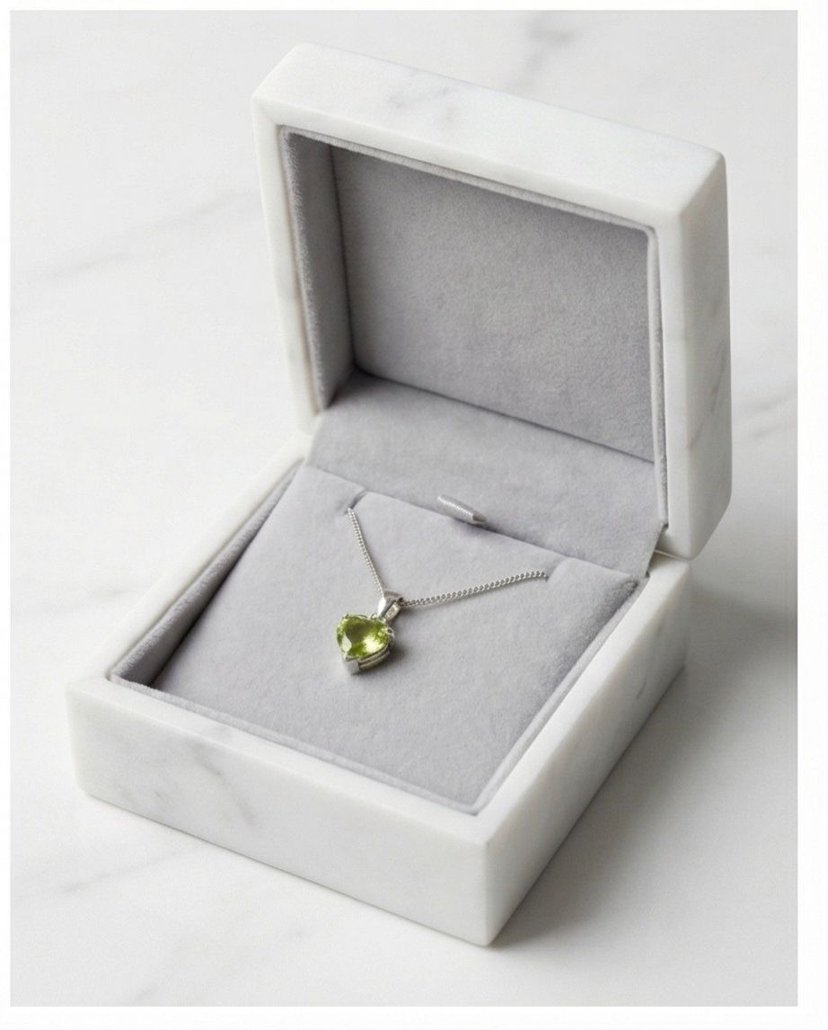 Catenine: Collier en argent avec une pierre de péridot verte – Nuovo (secondo la descrizione) da Vuisternens-Romont venduto da gol_xp6p