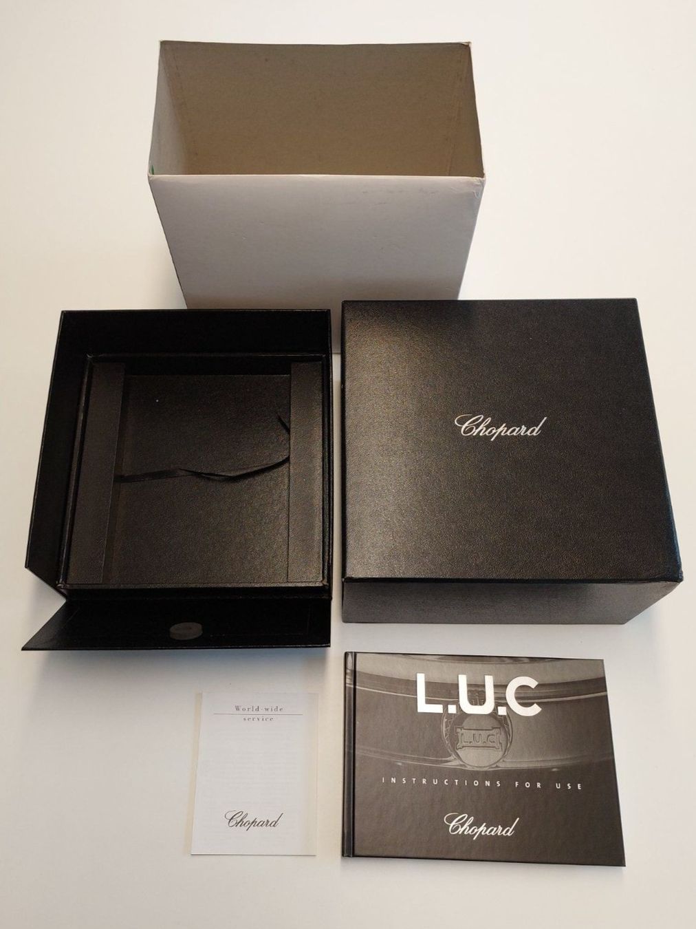 Chopard Scatole porta orologi: Chopard L.U.C - braune Holz Box - ca. 2008 - NEU – Nuovo e nell'imballaggio originale da St. Gallen venduto da shatcy 5