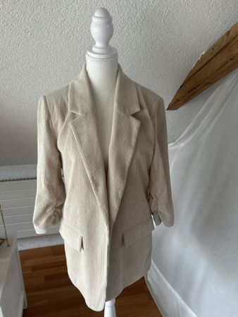 Cream Cord Jacke, Beige, Grösse 36 - Top Zustand!