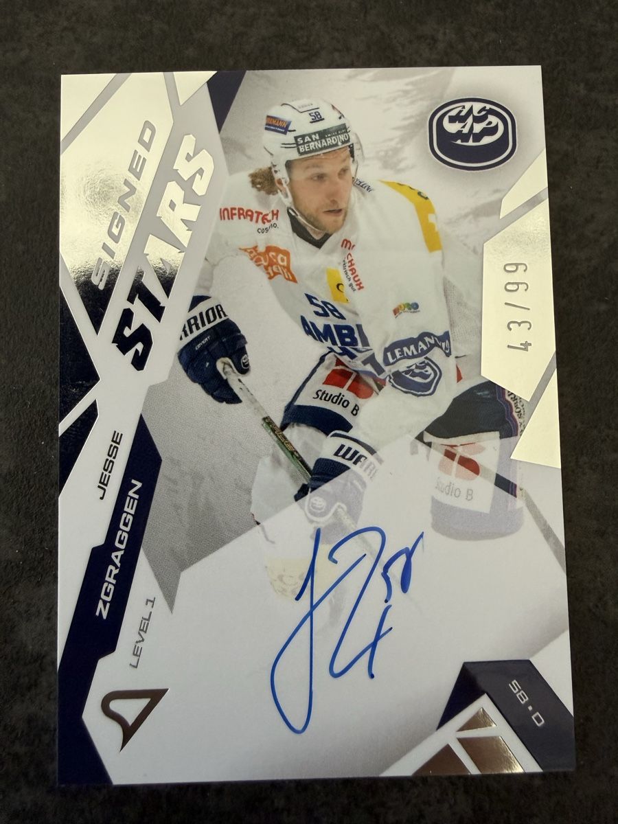 Sportzoo Carte collezionabili: 43/99 - Jesse Zgraggen - Signed Stars – Nuovo e nell'imballaggio originale da Réchy venduto da Leeroy1998