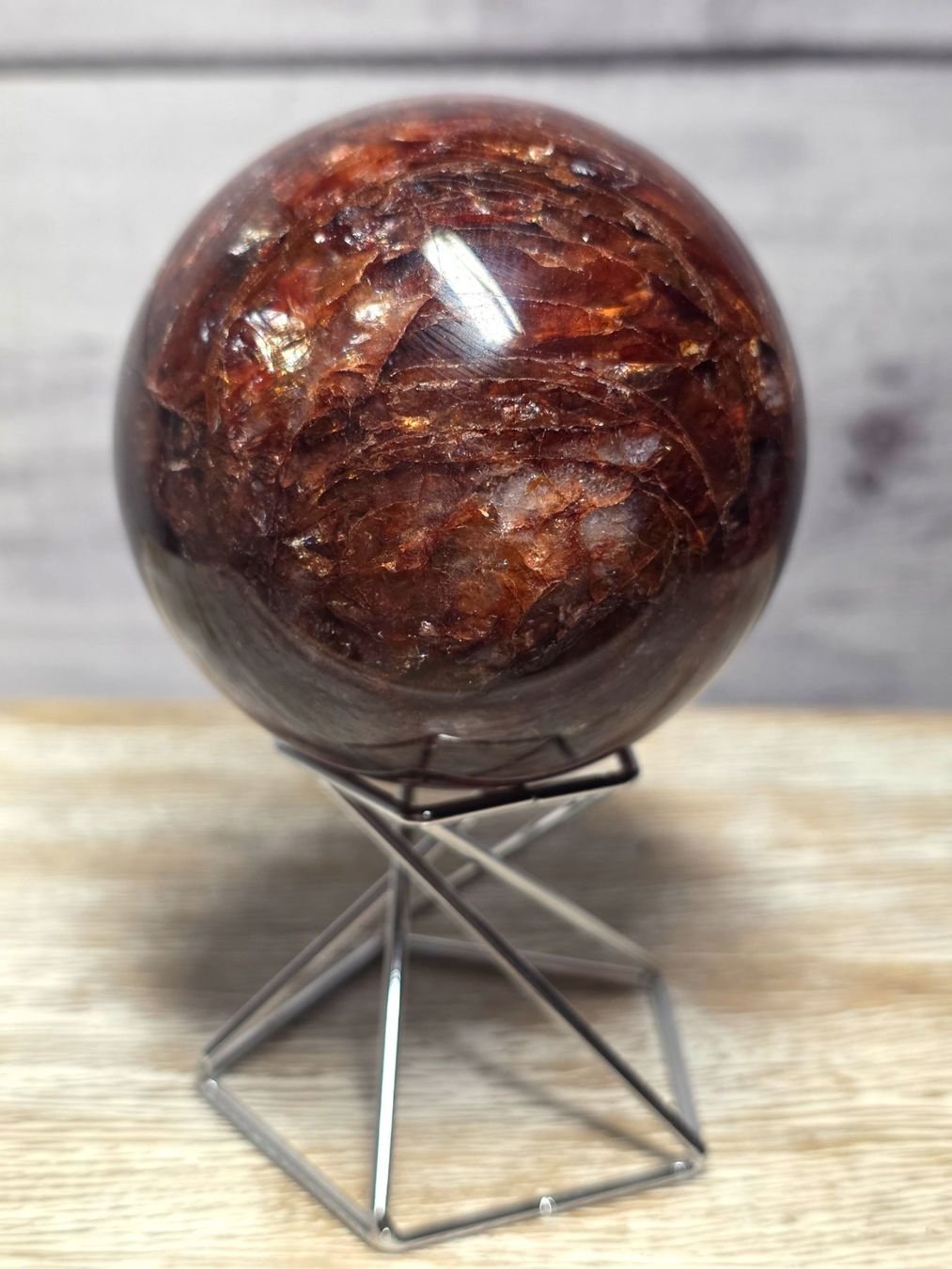 Minerali & Pietre curative: Feuerquarz Kugel F 385g – Nuovo e nell'imballaggio originale da Matzingen venduto da Shay_Crystalz 2
