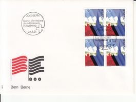 SBK 806 im 4er-Block FDC