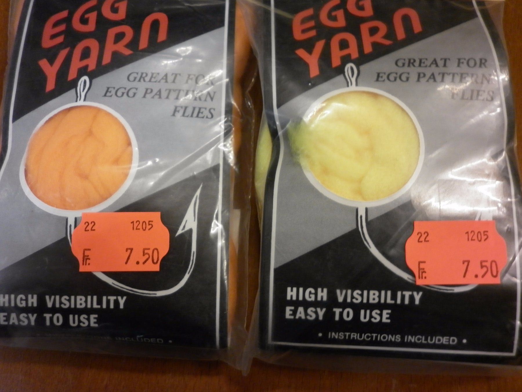 Esche: 2 Egg Yarn jaune et orange/orange und gelb – Nuovo e nell'imballaggio originale da Fribourg venduto da versus702